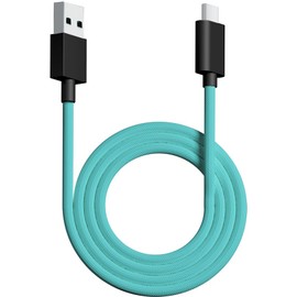 PWNAGE Ultra Custom Paracord Ultra Flexible USB C Cable for Gaming Keyboard, Mouse, Charging, Double-Sleeved Mechanical Keyboard Cable, 1.8M USB-A to USB-C (Mint)