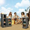 Giantex Folding Camping Storage Cabinet with 3 Shelves and Carry