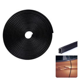 16.5FT(5M) U Shape Car Door Edge Guards Black Compatible with Nissan Rogue 2026 2025 2024-2016 U-Shaped Automotive Trim Car Door Edge Protector No Glue Required, Fade-Resistant