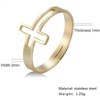 SENSE TO CREATE Adjustable Love Hope Faith Cross Rings for