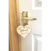 Engaged Vacant Bathroom Door Sign - Double Sided Wooden Heart