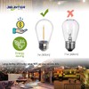 Jslinter S14 1W Outdoor String Lights Bulbs LED, Shatterproof &