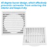 PATIKIL 6" Wall Vent, 2pcs ABS Gable Vent Grille Louvered