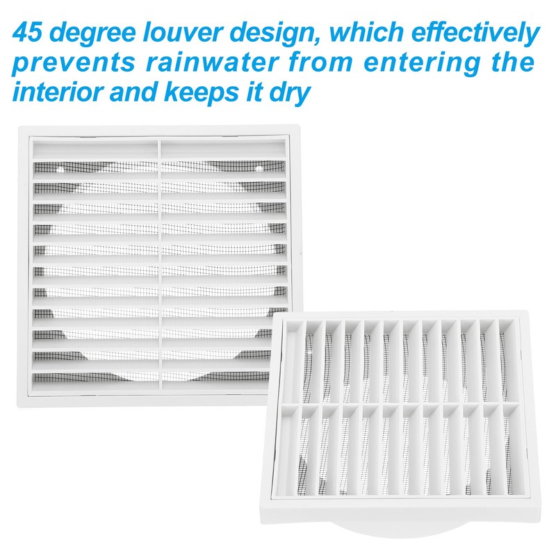 PATIKIL 6" Wall Vent, 2pcs ABS Gable Vent Grille Louvered