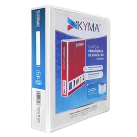 Office Depot |Carpeta blanca de argolla en O Kyma |Carpeta tamaño carta |Carpeta 3 anillos de 2 pulgadas |Recopilador con capacitad de 400 hojas |Carpeta de argollas de vinil (Blanco, 2 Pulgadas)