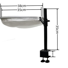 Luxury Pet Furniture Sturdy Cat Desk Bed Hammock with Washable Soft Plush Mat Solid Style for Indoor Cats Grey Cat Desk Bed,Removable Comfortable Soft Pet Nest Bed 360°Rotating