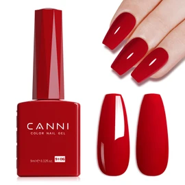 CANNI Gel Nail Polish Red Colors, 1Pcs Red Gel Polish Maroon Deep Red Color Nail Polish Gel High Gloss Soak Off U V Gel Nail French Nail Manicure Salon DIY