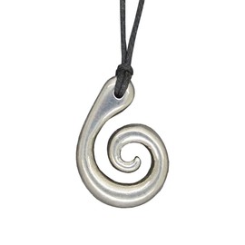 Handcrafted Koru Spiral Pendant, Representing New Beginnings and Growth, Surf-inspired Jewellery HandmMade by William Sturt