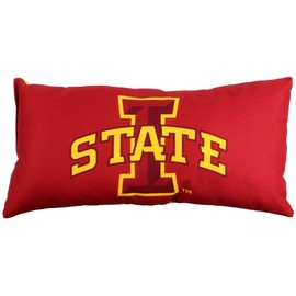 College Covers Solid Color Bolster Travel Pillow, 1 Count (Pack of 1), Iowa State Cyclones
