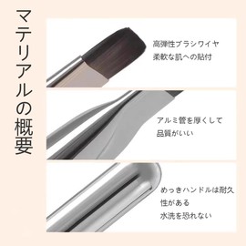 Foundation Brush, Flat Plate Comb, Set of 2, Extra Fine Foundation Brush, Makeup Brush, Foundation Brush, Mask Brush, Non-Trace Makeup Use, Skin-friendly Portable Makeup Brush