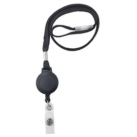 Customcard ltd® Black Lanyard Retractable Lanyard Pull Badge Reel