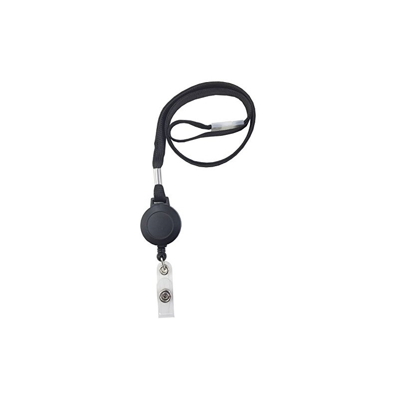 Customcard ltd® Black Lanyard Retractable Lanyard Pull Badge Reel