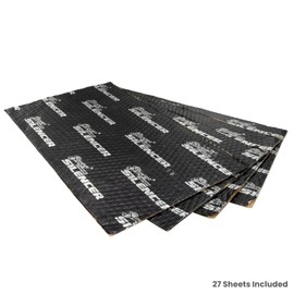 Stinger Audio Silencer Car Sound Deadening Material, Automotive Noise Dampening, Aluminum Butyl Mat, 80 mil 36 sqft, 27 Self-Adhesive Sheets, 12" x 16"
