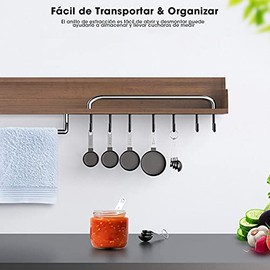 Sendowtek Juegos de 8 Cucharas Medidoras, Tazas y Cucharas Medidoras Acero Inoxidable, Set de Cucharas para Cocina, Chef Craft Measuring Spoons & Cups para Cocinar, Hornear, Dosificar, Medir Líquidos