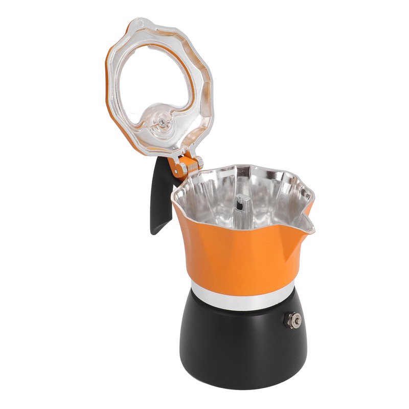 Coffee Maker 150ML Classic Italian Style Double Color Aluminum Moka