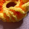 Candy Corn Crochet Hair Scrunchie