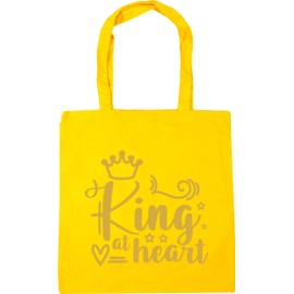 Hippowarehouse King at Heart Tote Shopping Gym Beach Bag 42cm x38cm, 10 litres