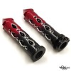SMT- Black Red Cruiser Motorcycle 7/8" Inch Spike Hand Grips