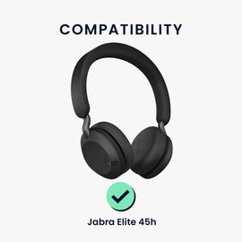 kwmobile 2X Ohrpolster kompatibel mit Jabra Elite 45h Polster - Kopfhörer Polster aus Kunstleder für Over Ear Headphones
