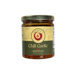 IBARRA'S Chili Garlic - 9oz (Pack of 1) - "The all-around sauce for spice and flavor". Vegan-friendly. Gluten-free. No MSG. Elevate your favorite food with IBARRA'S Chili Garlic. (MED)