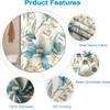 Uiiooazy Teal Blue Gold Floral Shower Curtain for Bathroom Yellow