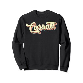 Cassatt TShirt Retro Art Baseball Font Vintage Sweatshirt