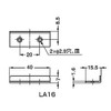 スガツネ工業 ランプ印 L型アングル受座 面付錠用 LA16