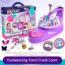 Bead & Braider Friendship Necklace and Bracelet Making Kit, Arts & Crafts Kids Toys for Girls Ages 8 and up:_Hand-cranked knitting machine