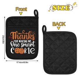 6 Pcs Christmas Pot Holders with Pocket Red Blue Black Pocket Funny Pot Holders Kitchen Hot Pad Oven Mitts Cookie Bag Heat Resistant Cookies Oven Pads for Baking Cooking 7''x 9''