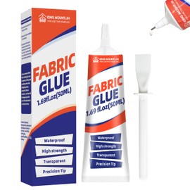 Fabric Glue Permanent,50 ML Washable Cloth Glue,Fabrics Repair Glue for All Fabrics,Patches, Clothes, Denim, Leather, Polyester,Doll Repair, Flannel