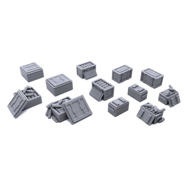 EnderToys Ammo Box Bundle, Terrain Scenery for Tabletop 28mm Miniatures