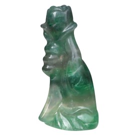 KYEYGWO Hand Holding Rose Crystal Figurine Decor for Table Shelves, Love Sign Hand Statue Flower Sculpture Romantic Gifts for Women, Fluorite