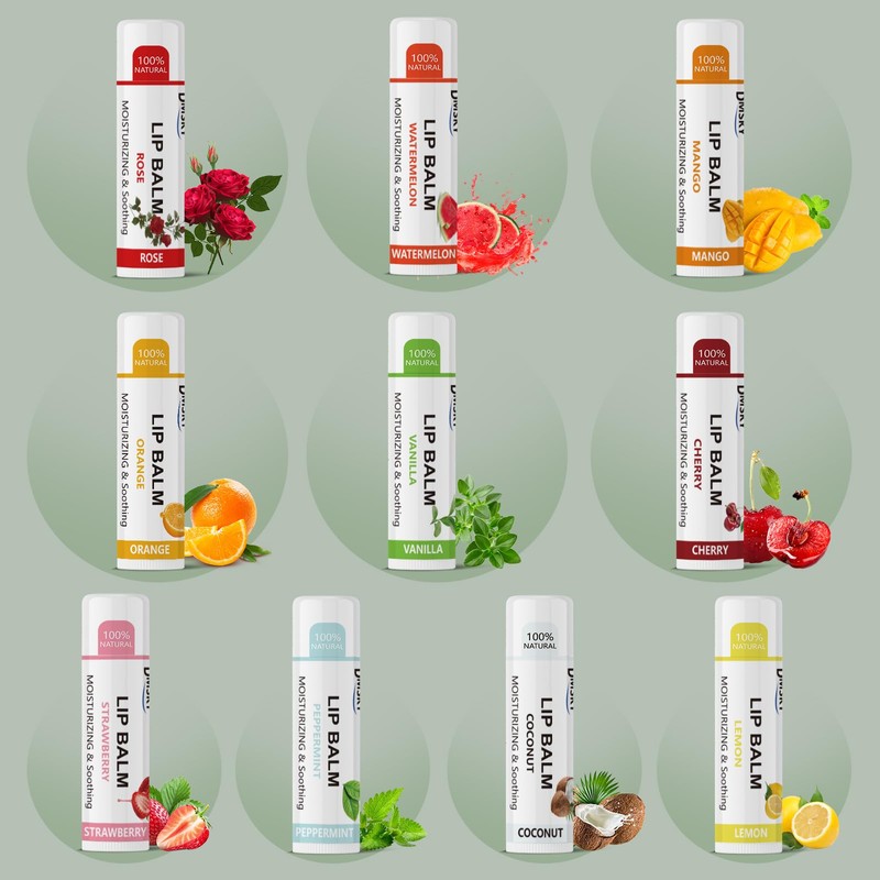 Dmsky Fruit Lip Balm Bulk - Hydrating for Men, Women,
