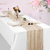 8 Pack Beige Cheesecloth Table Runner 120 Inch 10FT Spring