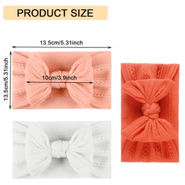GWAWG 3PCS Baby Headband,Baby Turban Headband Baby Girl Headbands Baby Girl Bows Headband,Toddler Hairbands and Bows Child Hair Accessories