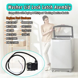 CEYHTLY W11670519 Washer Lid Lock Latch Asembly Compatible with Maytag Whirlpool Washer Lid Lock Switch Replaces W11368616, 4981394, AP7214714, PS17215992, EAP17215992, 240111224, 11.352.731,12250-71