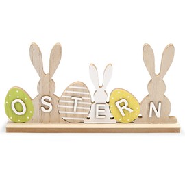Meleager Easter Letters Display, Wooden Easter Letters, Easter Decoration, Letters for Arrangements with Easter Bunny, Easter Egg, 1 Piece, Wooden Easter Decoration Display
