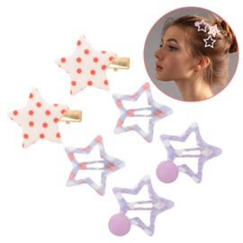 OHPHCALL Women Snap Clips for Hair Star Hair Clips for Women Kawaii Accessories