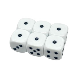 Large Dice Dice Easy to Read 22mm x 22mm Dice 6-Sided Dice (White)