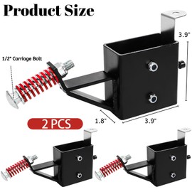 ZENFUN 2 Set 2 Sets 2x4 Steel Target Hanger, T Post Heavy Duty Stand Base, AR500 2x4 Shooting Stand Brackets Target Holders for Shooting, Gong Conversion Adapter for Range, Indoor