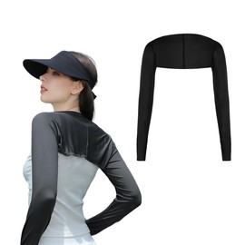 RDNKVB Women's Cooling Arm Warmers Scarf Arm Cuff with Finger Holes and Sun Cream