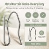 Curtain Hooks - Heavy Duty Metal Pin Hooks, 50 Pack