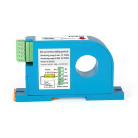 DEWIN Current Meter Switch, D366 DC Current Detection Switch with Overload Protection, Connection Control Hall Sensor 1NO+1NC 0-300A