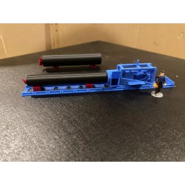 Handmade HO Boring Machine  1/87 With 24 Inch Auger And pipe And 36 Inch Auger And Pipe