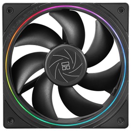 Thermalright TL-S12 CPU Fan Case Cooler PWM Fan Light Effect with Fine Aperture 4-Pin PWM Connection Computer Fan with ARGB Faceplate, 1500RPM Speed PC Cooling Fan (120 mm, Black)
