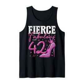 42nd Birthday Fierce Fabulous and 42 Year Old Gifts Heels Tank Top