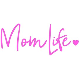 BKS-Mom Life Decal Vinyl Sticker for Cars Trucks Vans Walls Laptop Mackbook 7.5" (Pink)