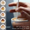 Milk Jug with Thermometer,600Ml Stainless Steel Milk Frothing Pitcher and