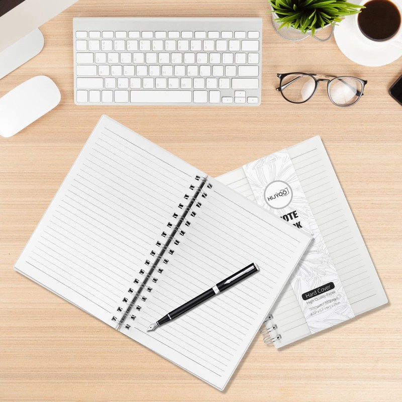 HIJYOO Notebook A5, 300 pages/150 sheets Wirebound Spiral Notebooks, A5