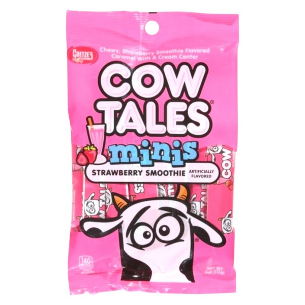 Strawberry Cow Tales Minis Chewy Flavoured Caramel Chew Bars with